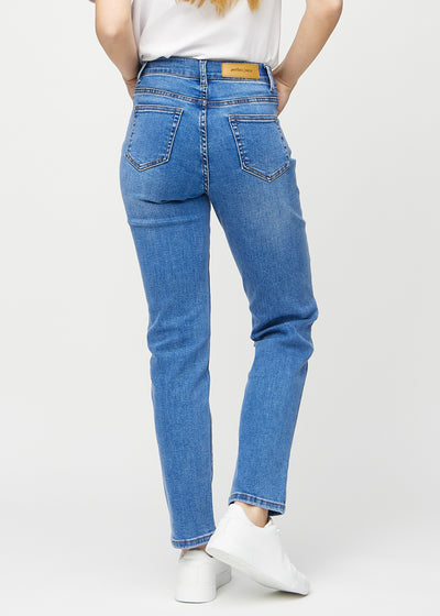 Denim regular jeans set bagfra, så man kan se hele produktet.